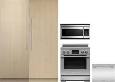 5 Piece Package Includes Refrigerator, Freezer, Range, Microwave And Dishwasher